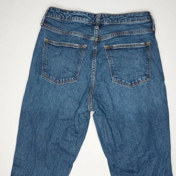 Universal Thread Womens Jeans 6/28R High Rise Slim Straight Distressed Denim - Picture 13 of 16